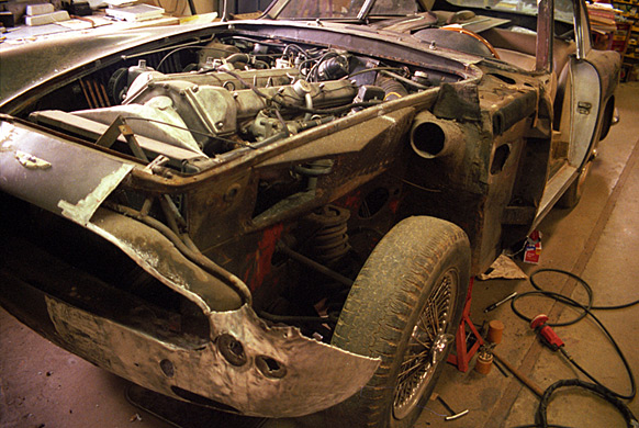 Aston Martin DB4 repaired