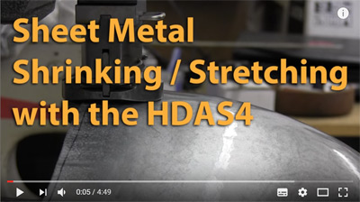sheet metal shrinking stretching with the HDAS4